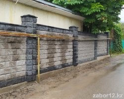 Забор из сплитерного блока в Акжар Алматы